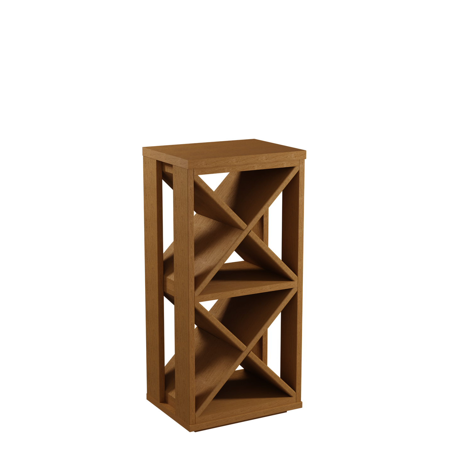 Sorrells: 18 Bottle Solid Red Wood Cube Rack BS/AV24