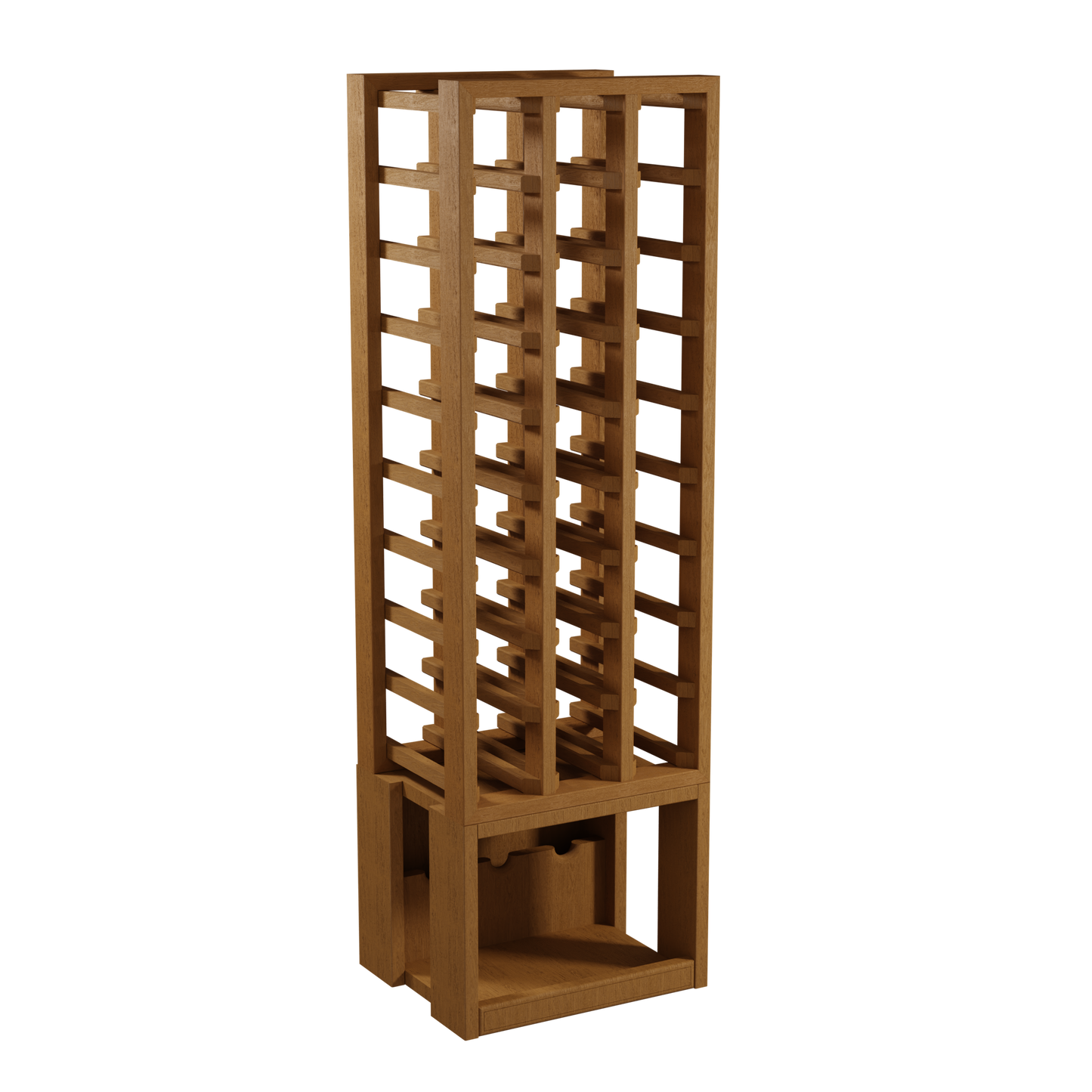 Sorrells: 30 Bottle Triple Angled Solid Red Wood Wine Rack TS/WD30