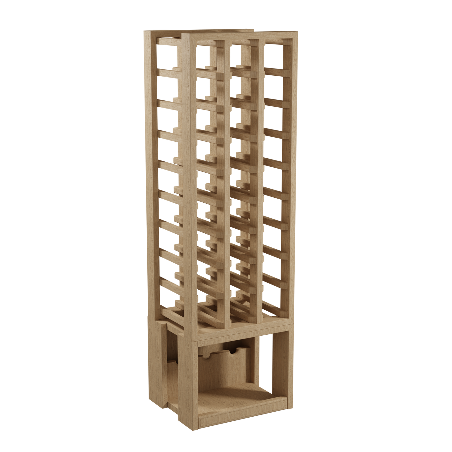 Sorrells: 30 Bottle Triple Angled Solid Red Wood Wine Rack TS/WD30