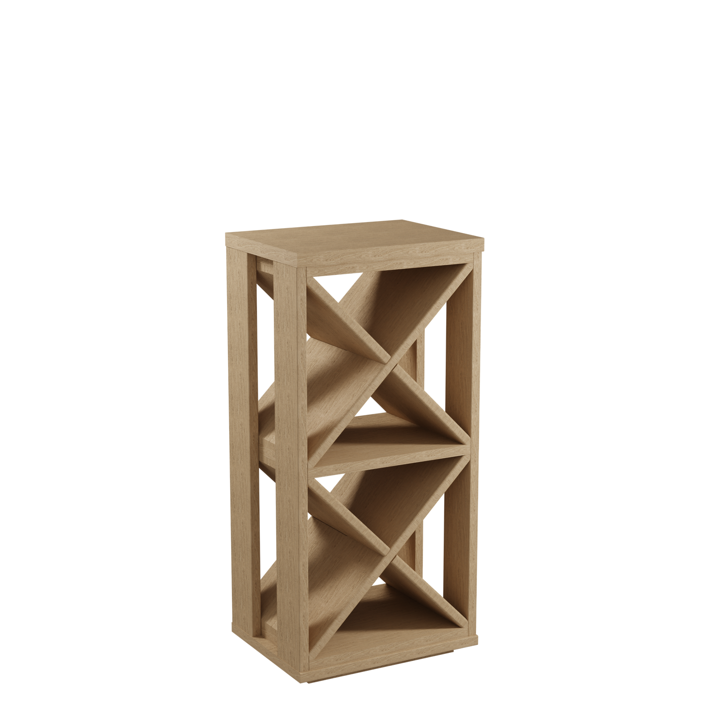 Sorrells: 18 Bottle Solid Red Wood Cube Rack BS/AV24