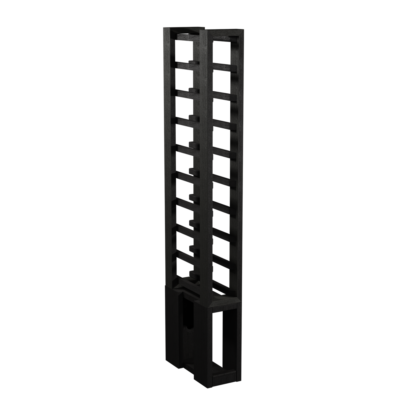 Sorrells: 10 Bottle Single Angled Solid Red Wood Wine Rack TS/WD10