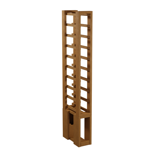 Sorrells: 10 Bottle Single Angled Solid Red Wood Wine Rack TS/WD10