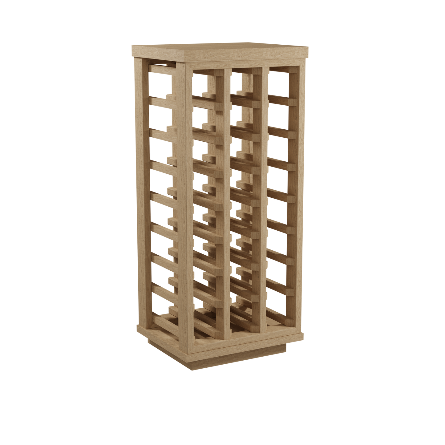 Sorrells: 24 Bottle Solid Red Wood Wine Rack BS/SR24