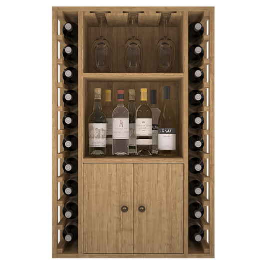 Xi: Pine Wine Storage and Display Rack 20 Bottle Capacity