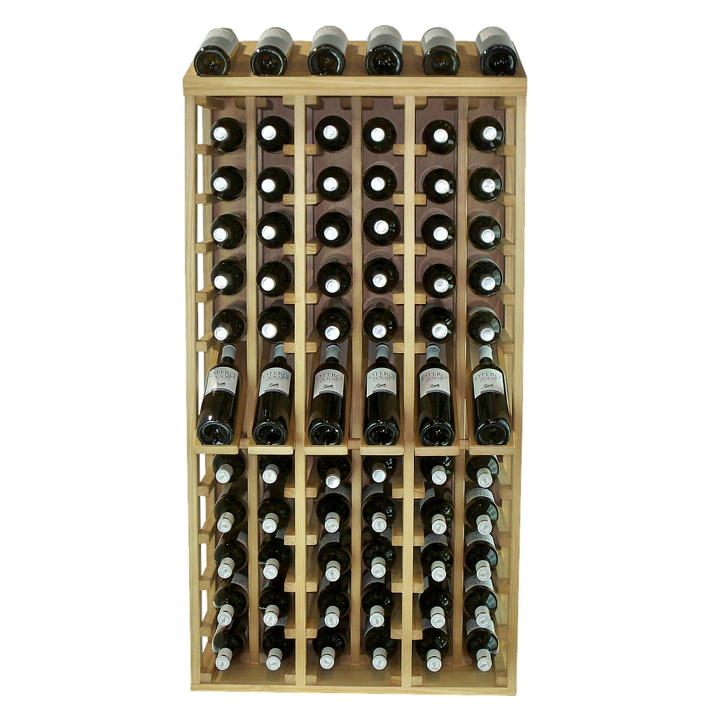 Xi: 72 Bottle Capacity Light Pine Display Wine Rack