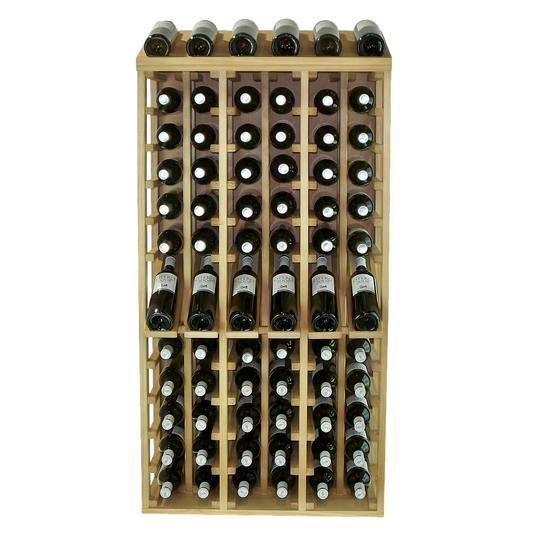 Xi: 72 Bottle Capacity Light Pine Display Wine Rack