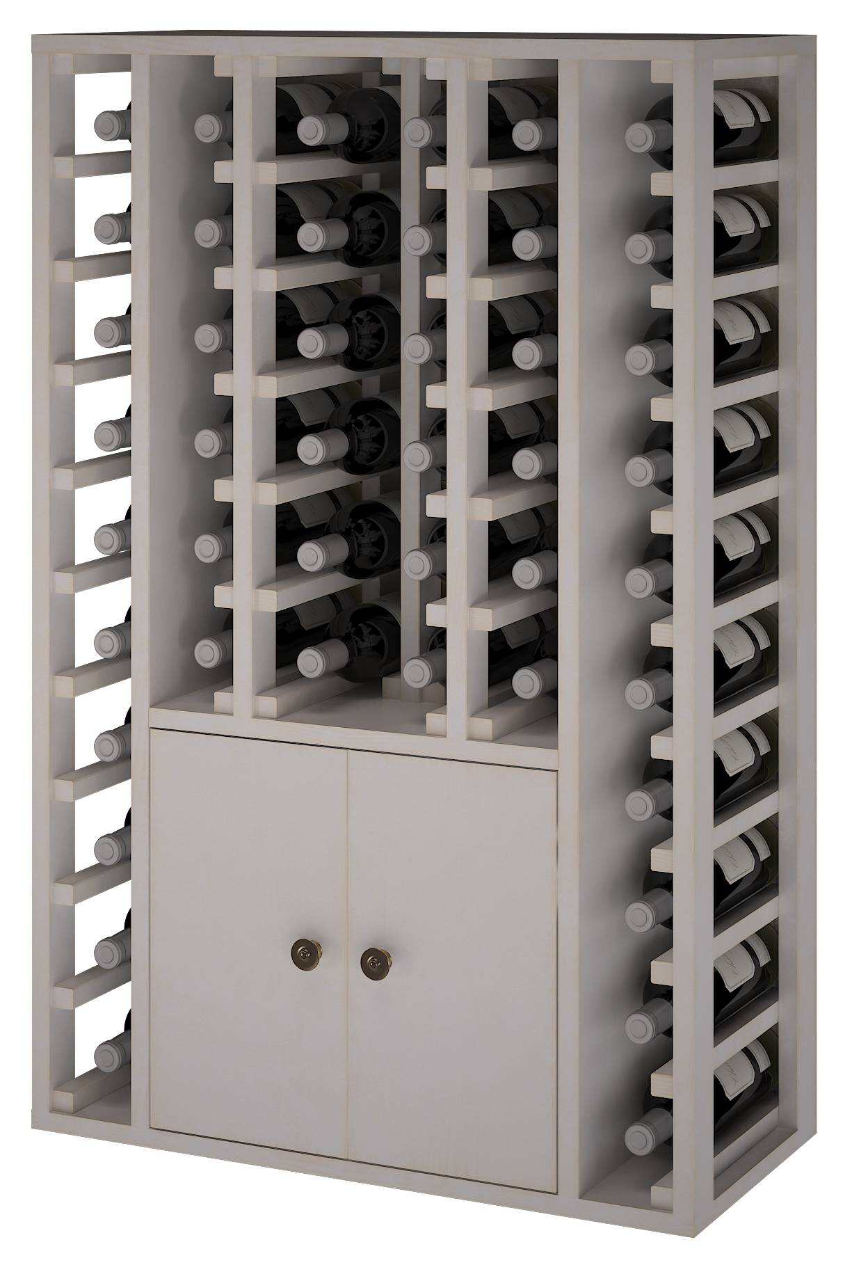 Xi: 44 Bottle Capacity Wine Rack With Storage Compartment