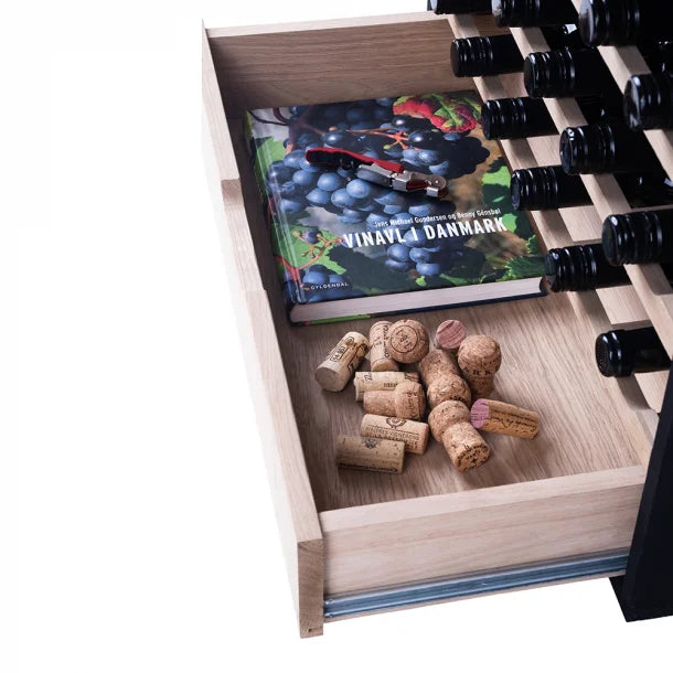 Xi: 30 Bottle Capacity Dark and Light Oak Wine Storage Rack