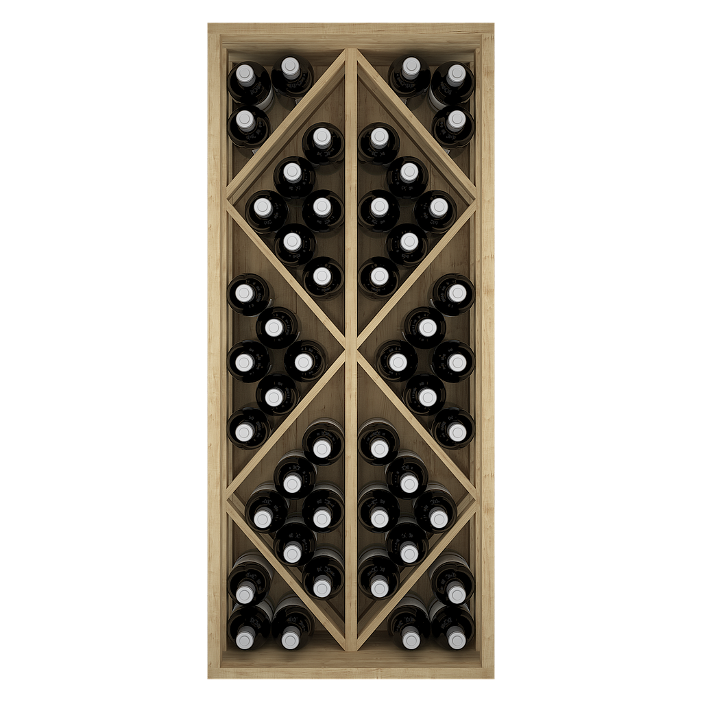 Xi: Hand Crafted Pine 48 Bottle Capacity Wine Rack