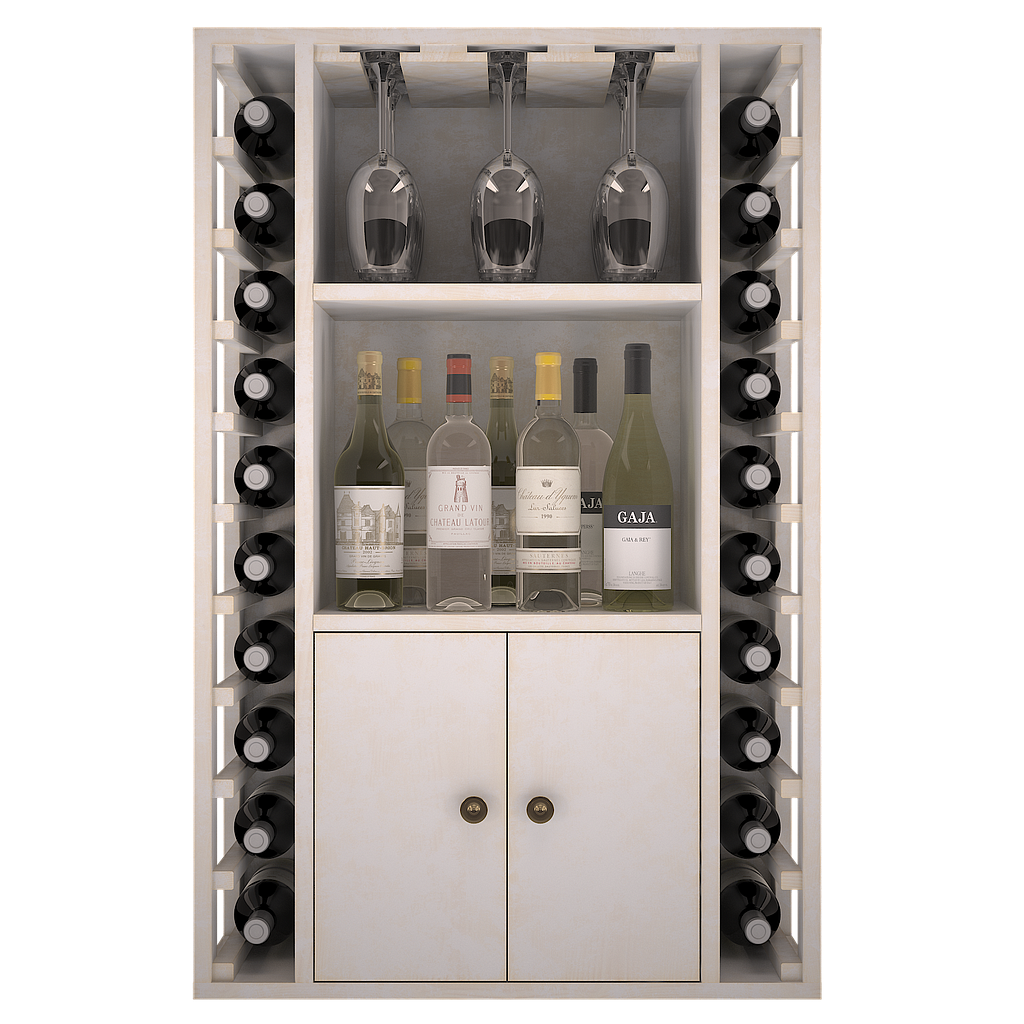 Xi: Pine Wine Storage and Display Rack 20 Bottle Capacity