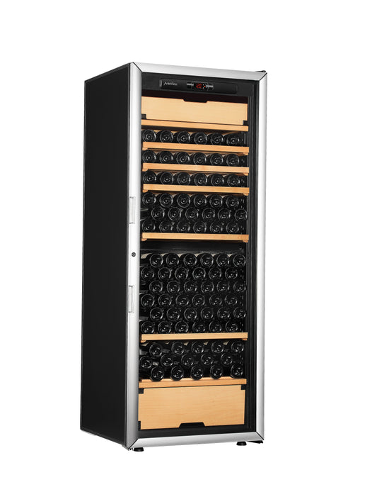 ArteVino: 199 Bottle Multi-Zone Wine Cabinet With Glass Door (OXG3T199NVND)