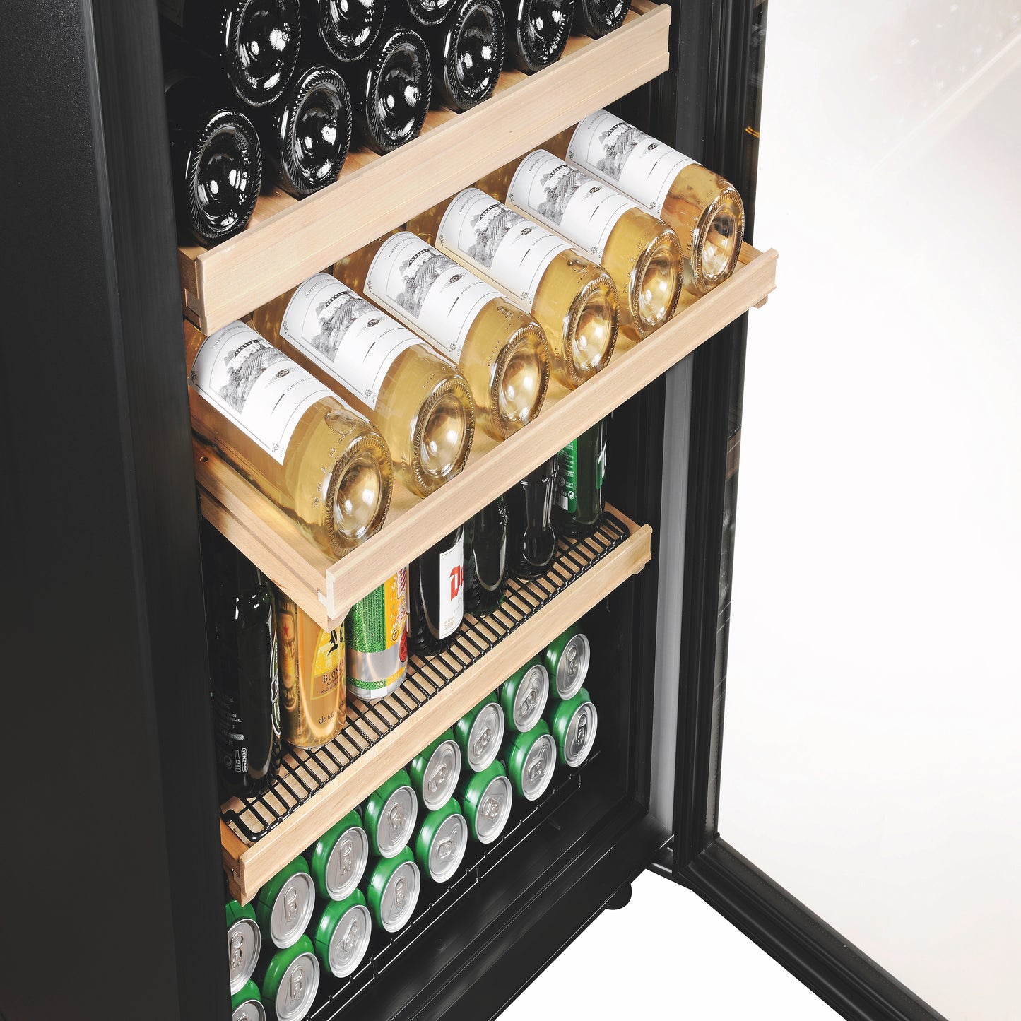 ArteVino: Multi-Beverage 206 Bottle Capacity Dual Zone Wine Cabinet (OXG2T206NVSD)