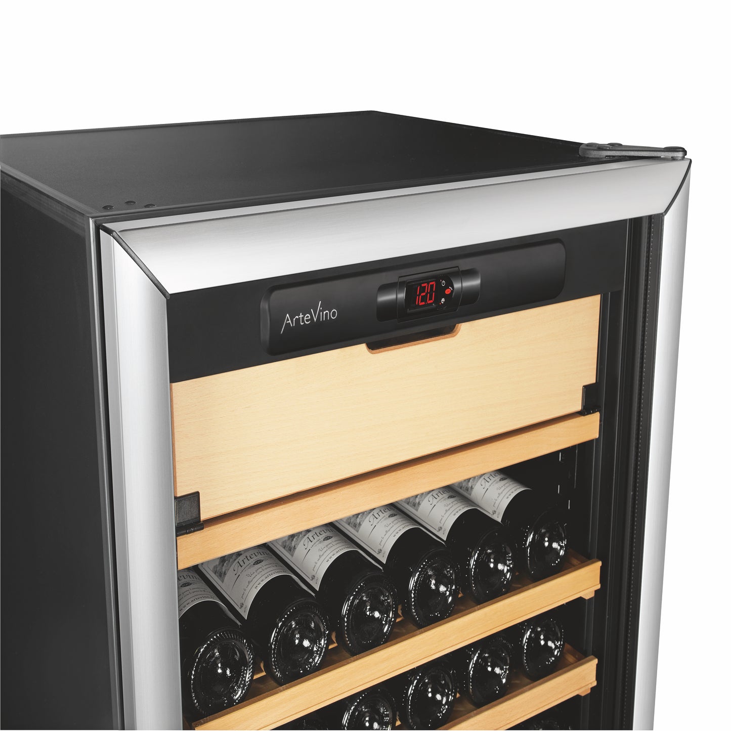 ArteVino: 199 Bottle Multi-Zone Wine Cabinet With Glass Door (OXG3T199NVND)