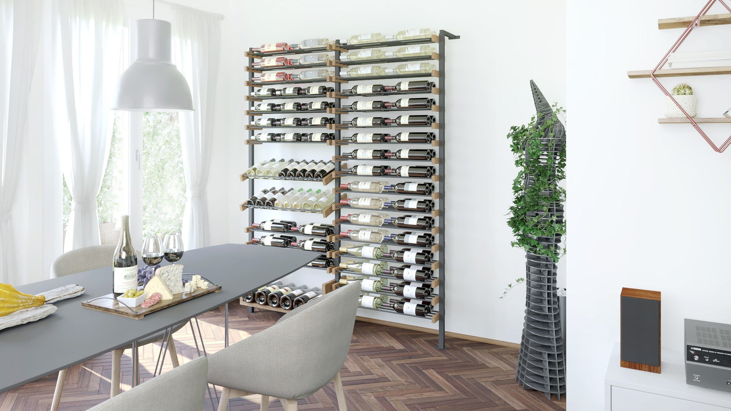 Xi: Prestige Oak 68 Bottle Capacity Display Rack