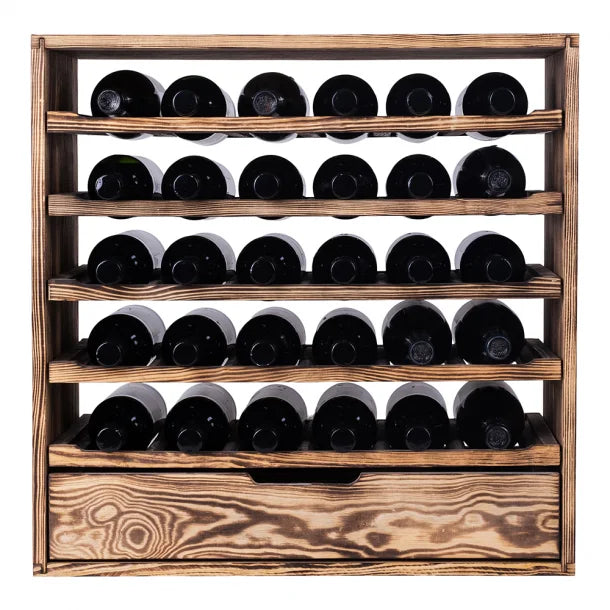 Xi: Polished Pine 60 Bottle Capacity Wine Storage Rack