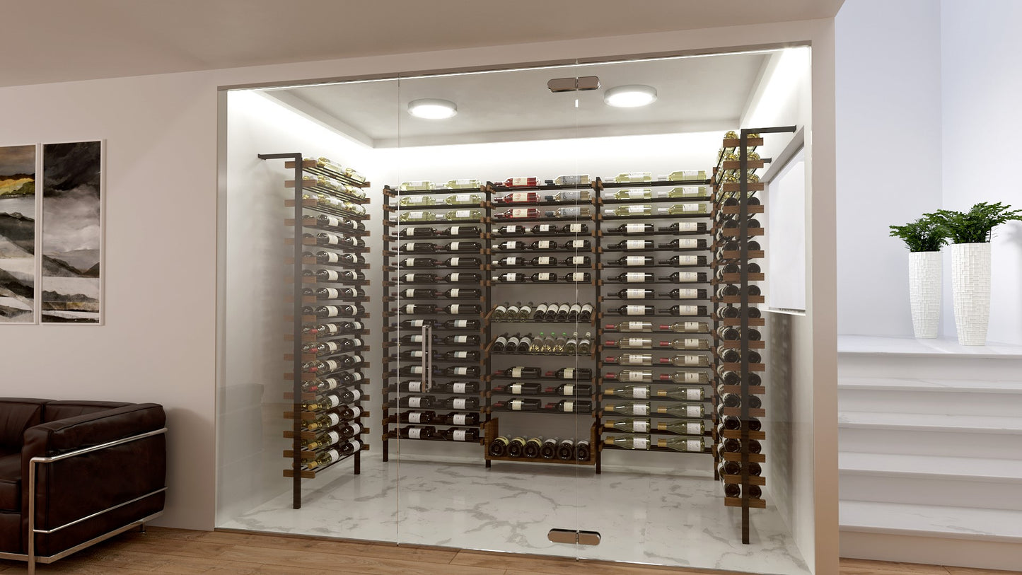 Xi: Prestige Oak 68 Bottle Capacity Display Rack