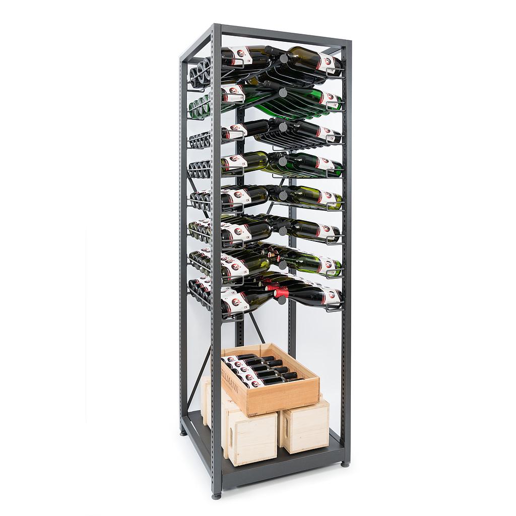 Xi: 104 Bottle Capacity Freestanding Stainless Steel Wine Rack