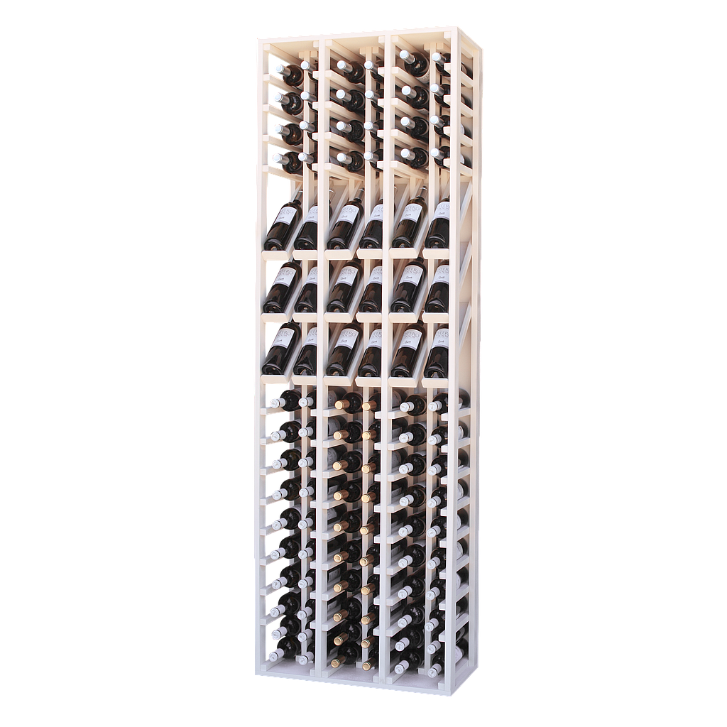 Xi: Prestige White Pine 102 Bottle Capacity Wine Rack