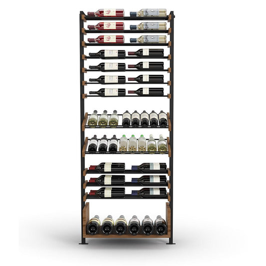 Xi: Prestige Polished Oak 78 Bottle Capacity Display Rack