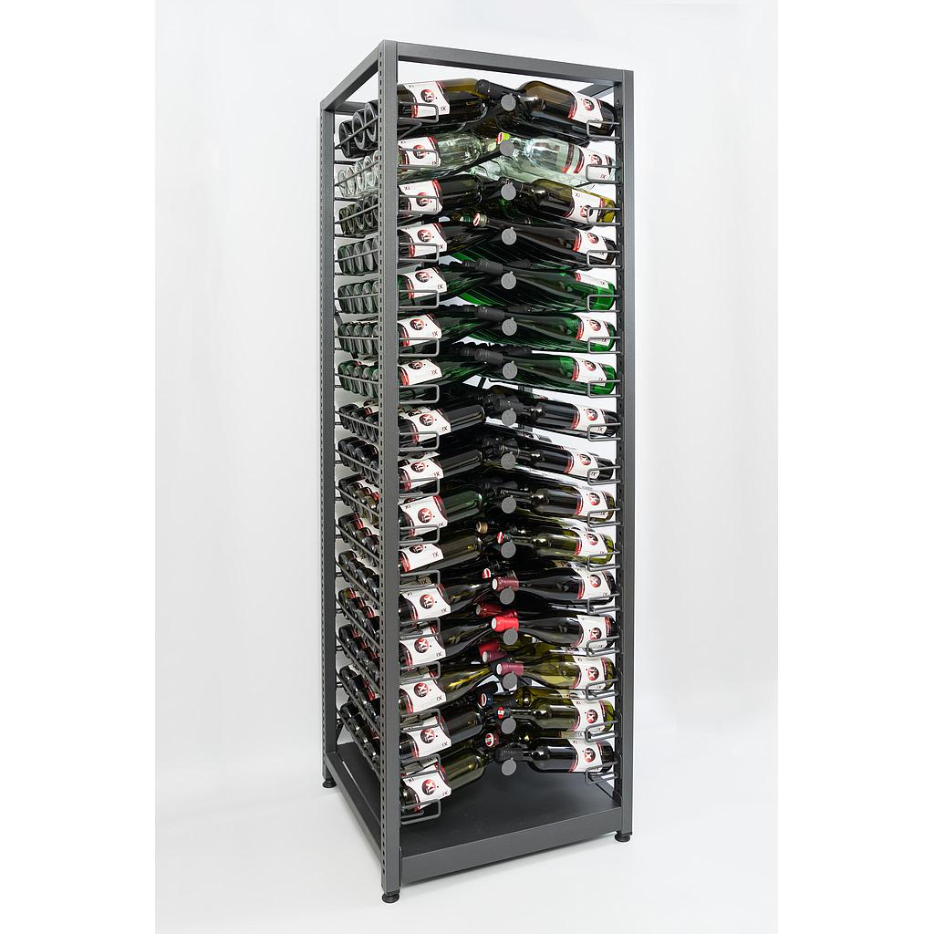 Xi: 108 Bottle Capacity Freestanding Stainless Steel Wine Rack